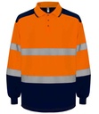 Yoko Two Tone Long Sleeve Polo Shirt