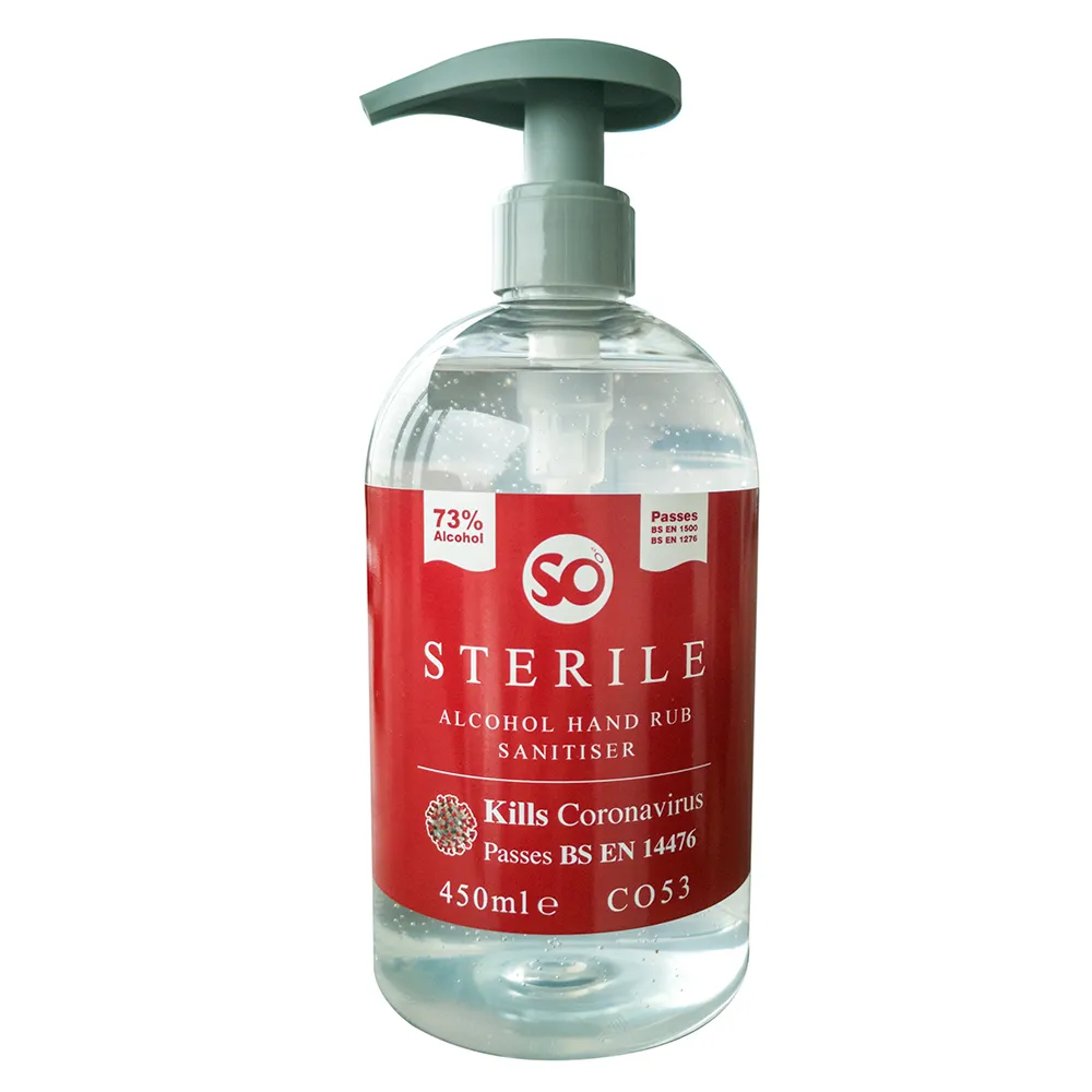 So Sterile Alcohol Hand Sanitiser 450ml PUMP Bottle